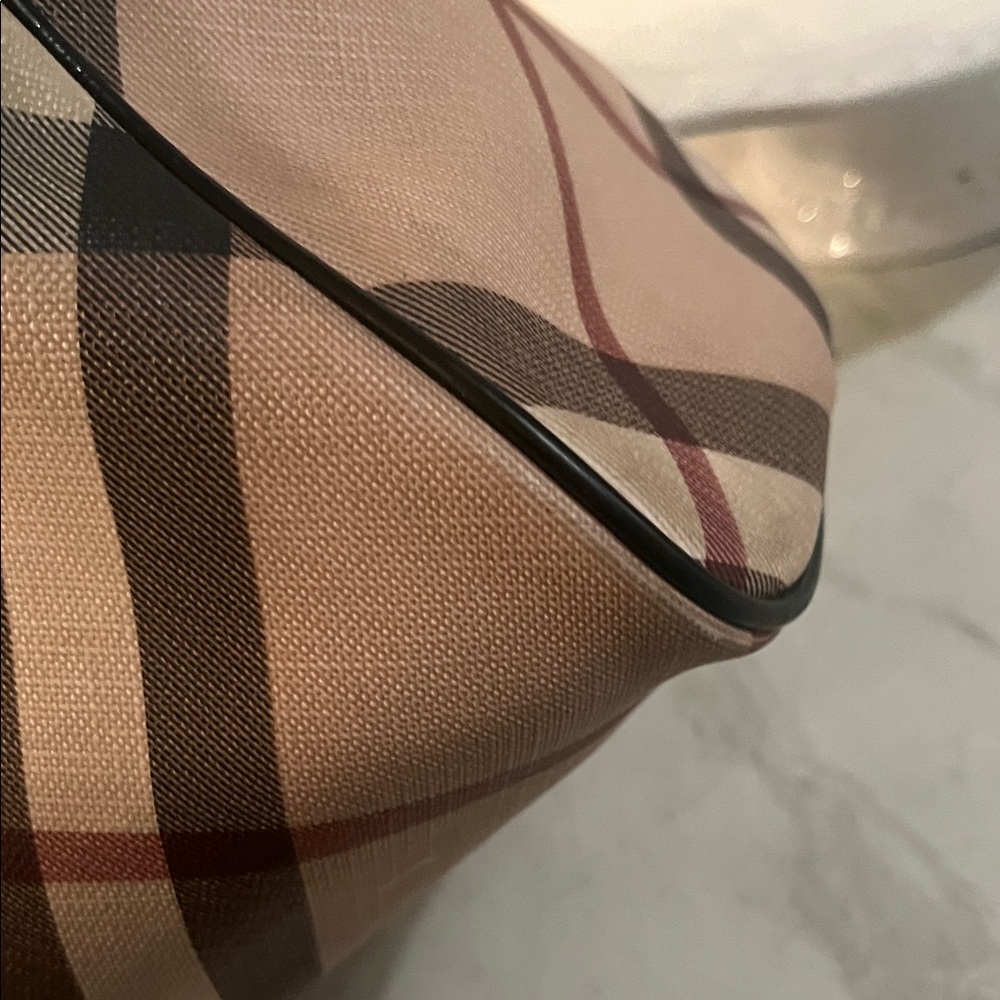 Burberry Beige and Black Plaid Satchel - Picture 7 of 13